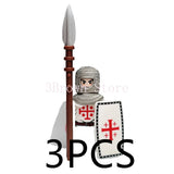 MOC Medieval Building Blocks Castle Knight Western Cowboy Historical Army Cavalry Horse Soldier Gun Kid Toy Gift Brick DIY S040