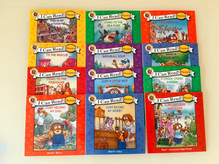I Can Read Phonics 12 Books/Set My Very First Picture Books English Story Pocket Book for Children Kids Baby Montessori Reading