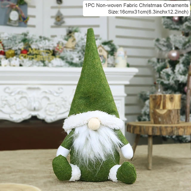 Boneca do Gnome sem rosto do Natal, decorações do Feliz Natal para a casa, ornamento do Natal, ano novo 2024, 2023