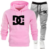 New men's autumn and winter hooded sweatshirts, sportswear, outdoor fashionable jogging couple pullovers and trousers two-piece