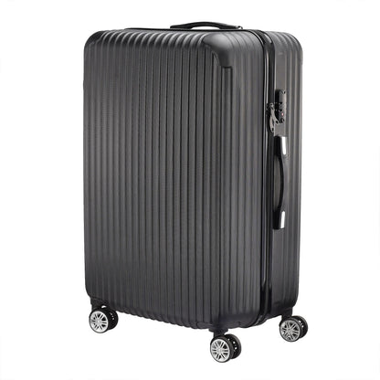 Anajqaqia 3 Pieces Suitcase Set, Hard-Shell Luggage Set Made of ABS, with  Combination Lock Hand and Telescopic Handle, Black