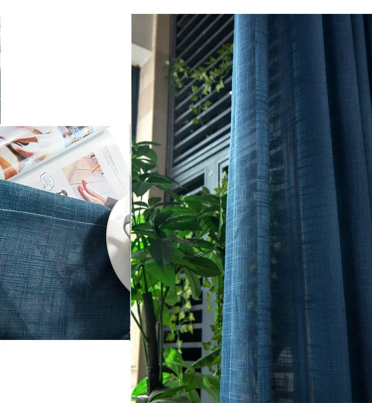 Japanese cotton linen sheer curtains for bedroom living room curtains for study curtain living room set plan curtain tulle