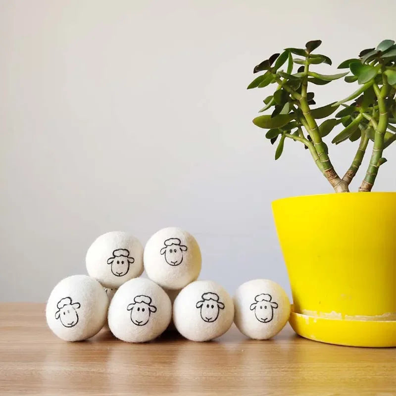 1/3/6PCS Wool Dryer Balls Fabric Virgin Reusable Softener Laundry 5cm Dry Kit Ball Practical Home Washing Balls Wool Dryer Balls