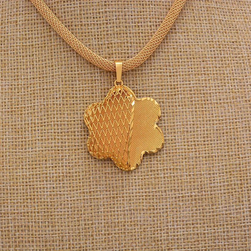 Jewelry Set For Women  Gold Plated With Necklace Pendant Nigerian Wedding Jewelry