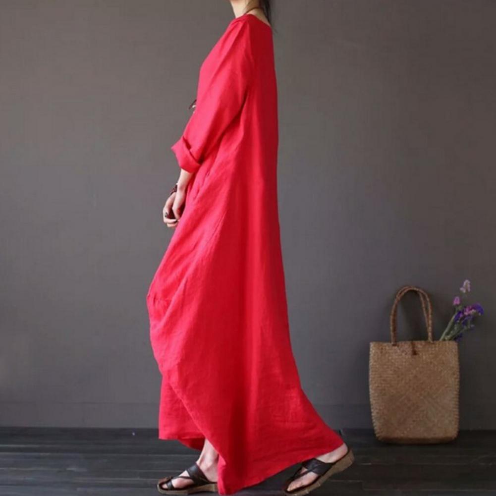 2023 Summer autumn Big Size Dresses Women 4xl 5xl Loose long vintage Dress Boho Shirt Dress Maxi Robe fashion Female