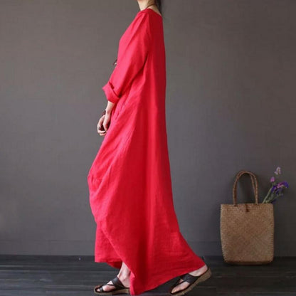2023 Summer autumn Big Size Dresses Women 4xl 5xl Loose long vintage Dress Boho Shirt Dress Maxi Robe fashion Female