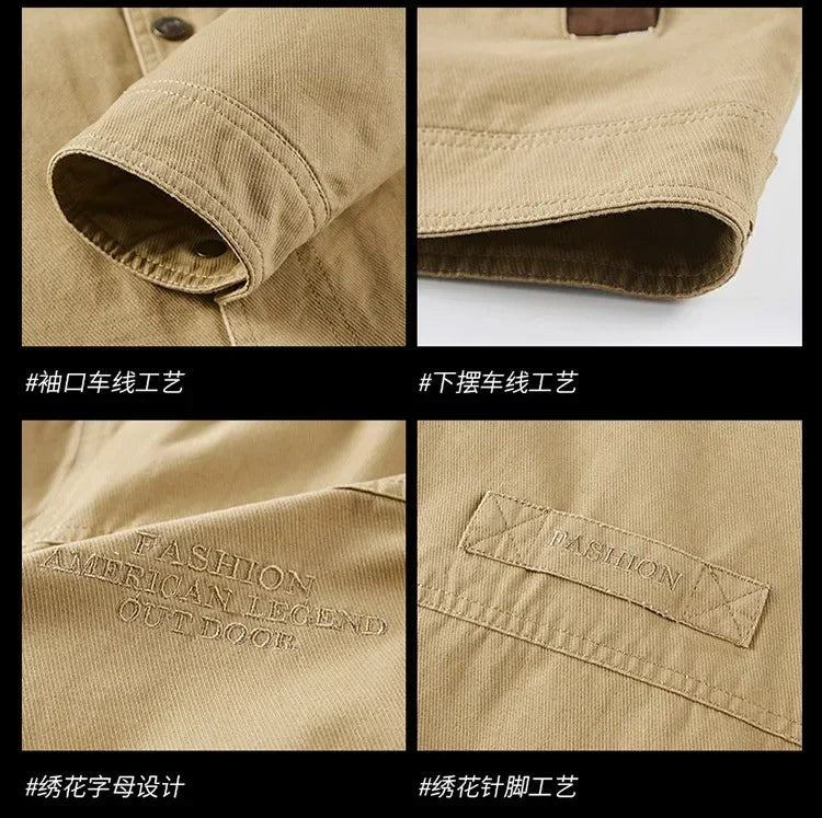 Spring Autumn Jacket Men Cotton Windbreaker Bomber Coat Military Men's Tactics Jackets Man Cargo Casual Jacket Mens Clothes New