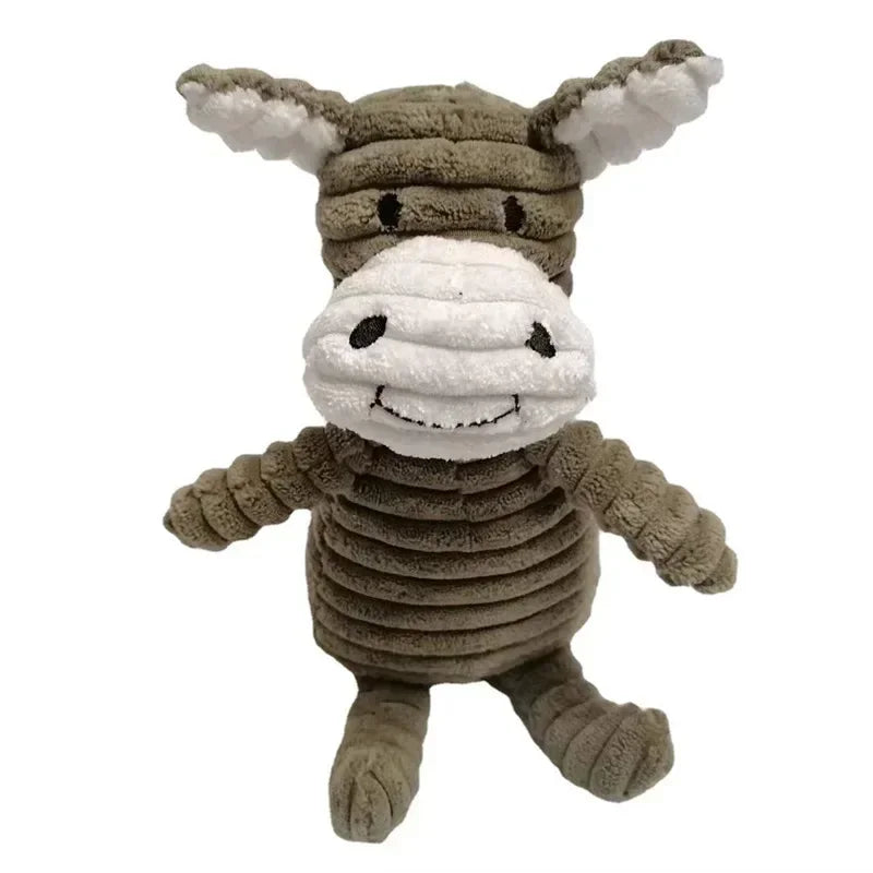 Pelúcia Corduroy Toy Dog, Forma Animais, Mordida Resistente, Brinquedos Squeaky, Pet Products, Acessórios de treinamento, Pequenos e Grandes Cães