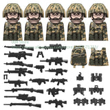 Military Special Forces Action Figure Building Blocks Ghillie Suit Weapons Sniper SWAT Ghost KSK Police Bandit Boy Toy Gift F029