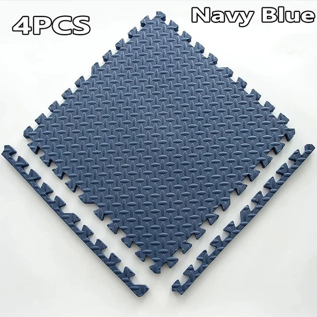 EVA Leaf Grain Floor Mats, Proteção de Ginásio Esportivo, Tapetes de Emenda Antiderrapantes, Thicken Shock Room Workout, Yoga Fitness, 30x30cm, 16Pcs