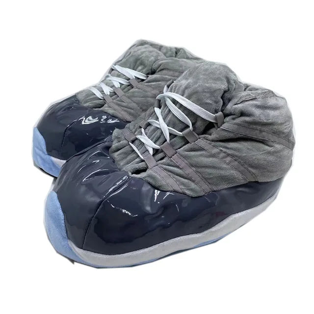 Unisex Warm Sneakers for Women Men Home Slippers House Floor Shoes Large Size Women Slippers One Size 35-44 Winter 