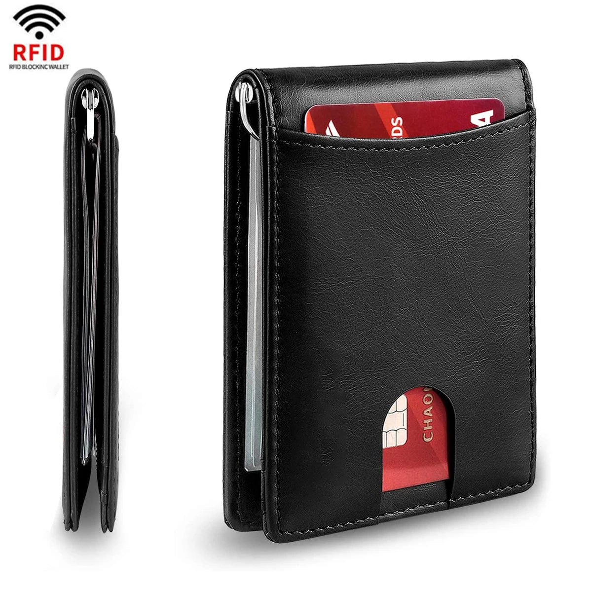 RFID Credit Card Holder Men Wallets Money Clip Luxury Slim Thin Mini Wallet Male Small Short Purse Minimalist Billfold Wallet