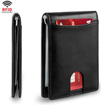 RFID Credit Card Holder Men Wallets Money Clip Luxury Slim Thin Mini Wallet Male Small Short Purse Minimalist Billfold Wallet