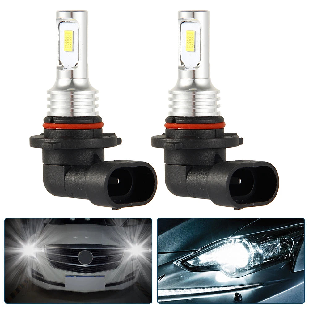 2Pcs Car HB3 LED Bulbs 9005 Headlight Kit Fog Bulb Lamp Light 6000K Xenon White Automotive Fog Lights Turbo Mini Lamp Headlights