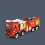 Children Fire Truck Pull Back Toys Fire Telescopic Ladder Truck Inertia Car Fire Rescue Water Tanker Model Boys Birthday Gift