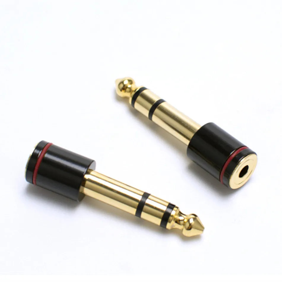 6.5 Connector Plug 6.35mm Male To 3.5mm Female Audio Adapter Gold Plated Hifi Headphones Jack Stereo Microphone Earphone DIY 3.5