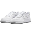 Nike couro confortável casual antiderrapante absorção de choque resistente ao desgaste tênis infantis de cano baixo branco cinza adolescentes