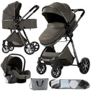 Baby Stroller 3‑in‑1 Travel System Pushchair Lightweight Pram from Birth All‑Terrain Baby Buggy Compact Fold Stroller Summer