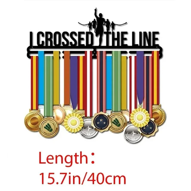 Rack de exibição de medalha de corrida de maratona, cabide de suporte, organizador para parede, esportes de corrida