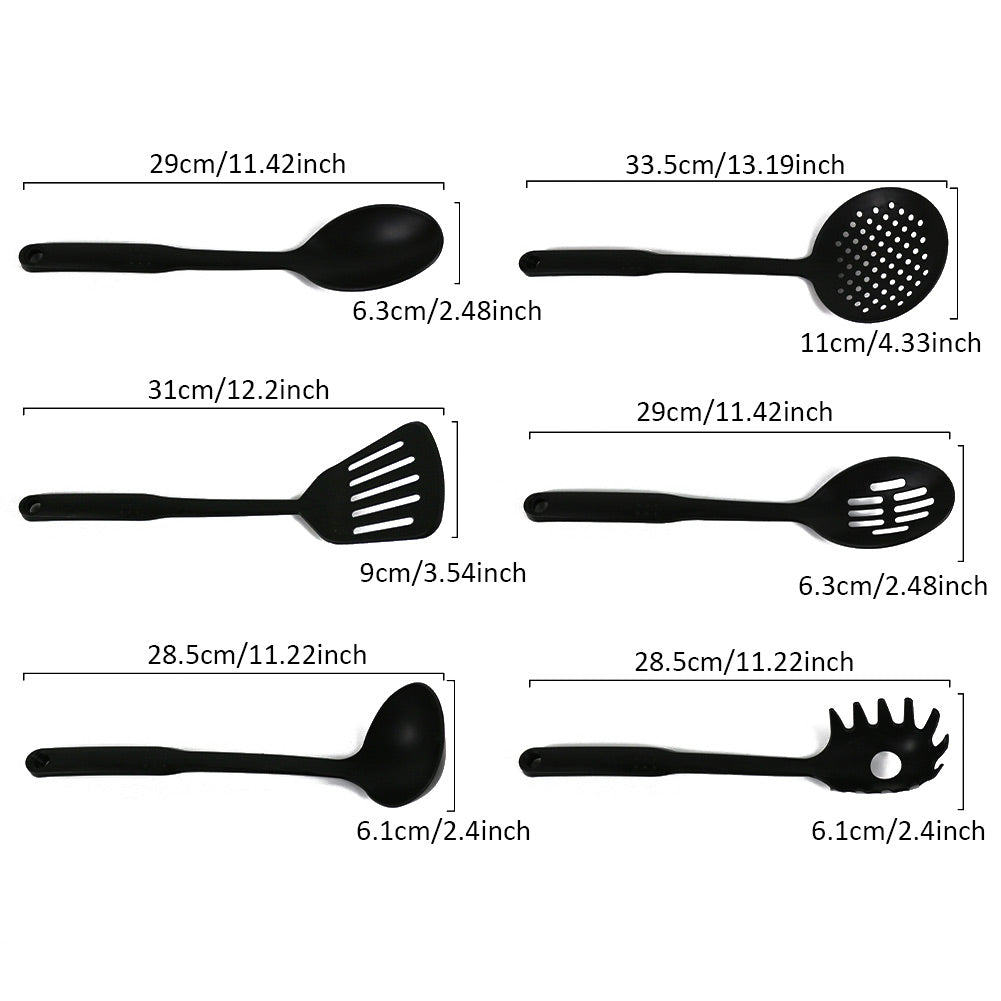 Kitchen 6pcs  Cooking Utensil Set for Nonstick Cookware Kitchen Utensil Set with Plastic Handles