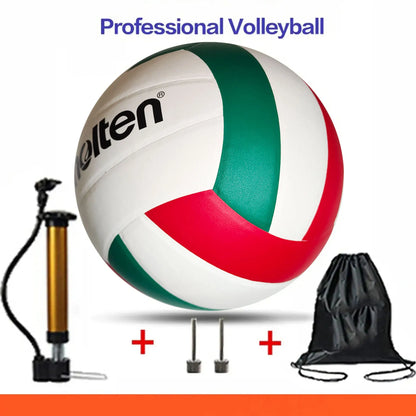 Balón de voleibol profesional, voleibol de playa, voleibol duradero de PU, elija bomba + aguja + bolsa de red