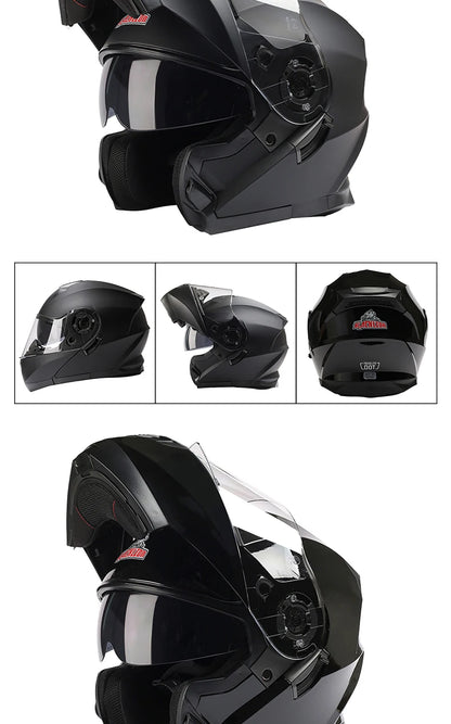 BLD Modular Motorcycle Full Face Helmet ECE Flip-up Double Anti-Fog Visor Purple Bird Sport Design In Stock Adult Men and Women