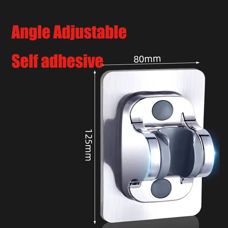 Universal Shower Head Holder Adjustable Shower Rail Holder Bathroom Accessories Replacement Hand Shower Bracket for Slide Bar