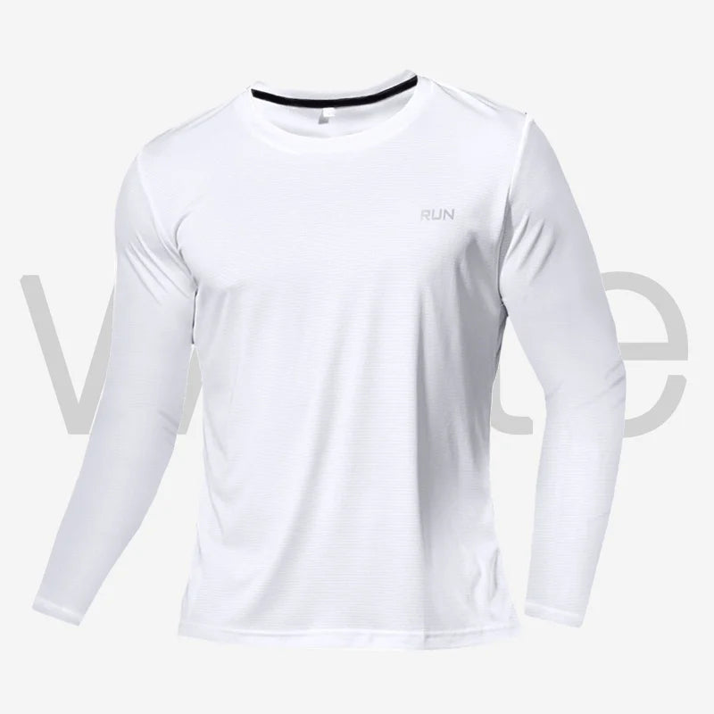 Camiseta transpirable de secado rápido, camisetas deportivas, ropa de entrenamiento, camiseta de manga larga para hombre, accesorios de gimnasio para correr de otoño, fitness para hombre.