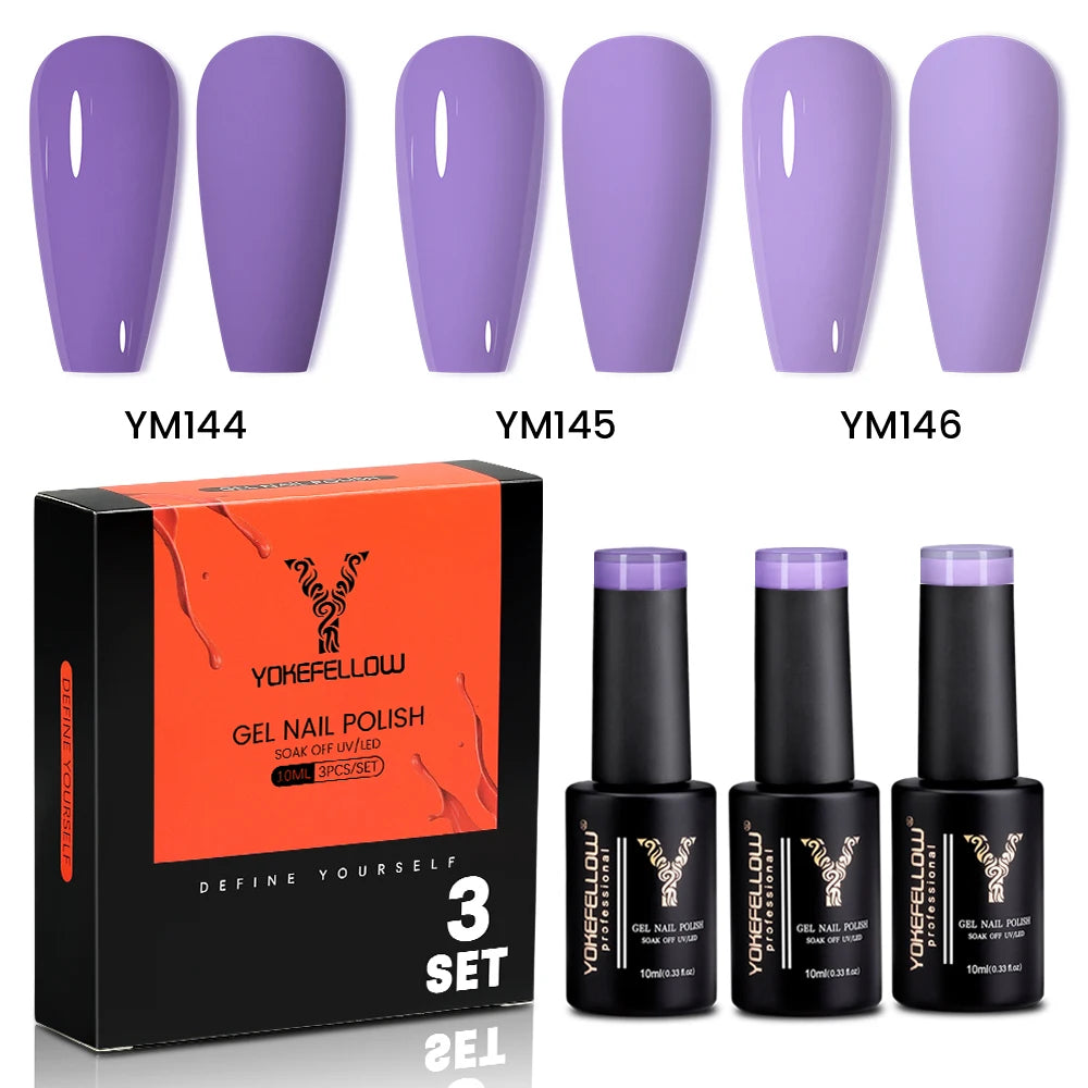 NEW YOKEFELLOW 10ml Crystal Jelly Nude Red Pink Gel Nail Polish Transparent Semi-permanent UV Gel Nail Art Soak Off Gel Varnish