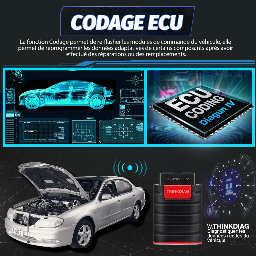 THINKCAR Thinkdiag hot Version Full System all car 16 Reset Service 1 Year Free OBD2 Diagnostic scan Tool Active Test ECU Coding