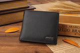100% Genuine Leather Men Wallets Premium Product Real Cowhide Wallets for Man Short Black Walet Portefeuille Homme