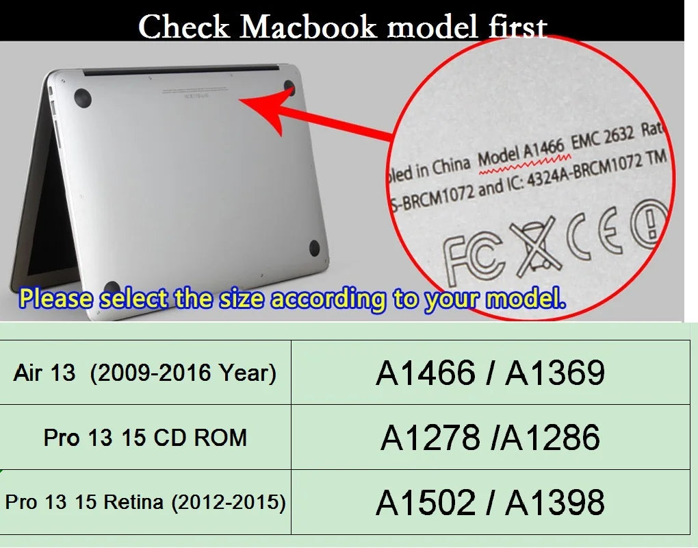 Funda protectora para teclado de MacBook Air 13 Pro 13 15 Retina (UE, EE. UU.), hebreo, ruso, árabe, portugués y español, A1466 y A1278