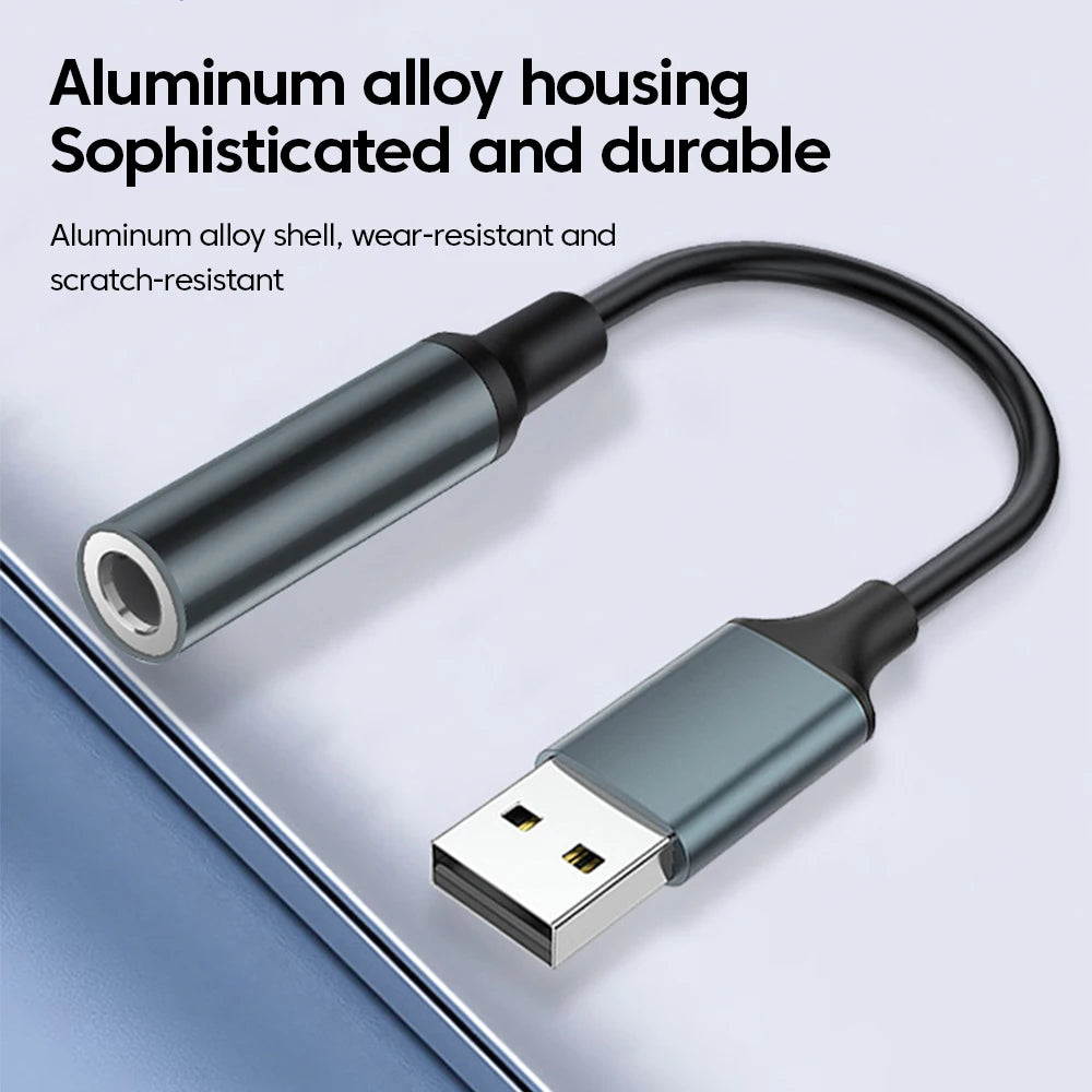 Olaf USB to 3.5mm Audio Jack Adapter USB to 3.5mm Headset/Microphone USB to 3.5 Jack Adapter External Stereo Sound Card For PC