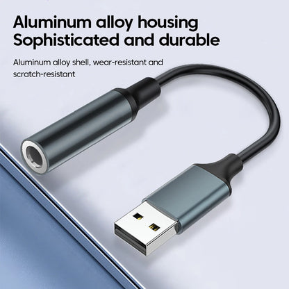 Olaf USB to 3.5mm Audio Jack Adapter USB to 3.5mm Headset/Microphone USB to 3.5 Jack Adapter External Stereo Sound Card For PC