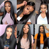 200 Density 13x4 13x6 HD Lace Frontal Human Hair Wigs Straight 360 Lace Frontal Wig Pre-Plucked 5x5 Closure Lace Wig Remy Hair