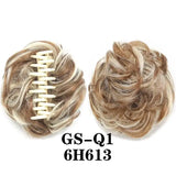 Coque despojado com piranha claw clip aplique de cabelo cacheado