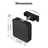 MOES Smart Lock Bluetooth Tuya-Compatible Keyless IC Card Unlock App Remote Control for Wood Cabinet Door Drawer Furniture