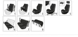 AUTO PLUS Checkered Polyester Patchwork Mesh Fabric Universal Unisex Car Seat Covers Set Accessories Interior  With Sponge