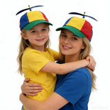 Detachable Propeller Baseball Cap Cotton Color-block Bamboo Dragonfly Sunscreen Adjustable Colorful Helicopter Spiral Hat