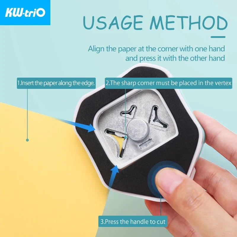 3-in-1 Corner Rounder Border Punches for Scrapbooking Diy Mini Corner Cutter R4/R7/R10mm Circle Trimmer Punch Office Supplies