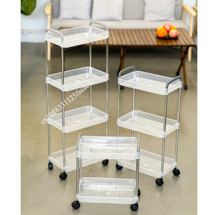 Trolley Bookshelf Kitchen Storage Rack Kitchen Corner Narrow Slit Storage Cabinet Bathroom Living Room Home Organizer