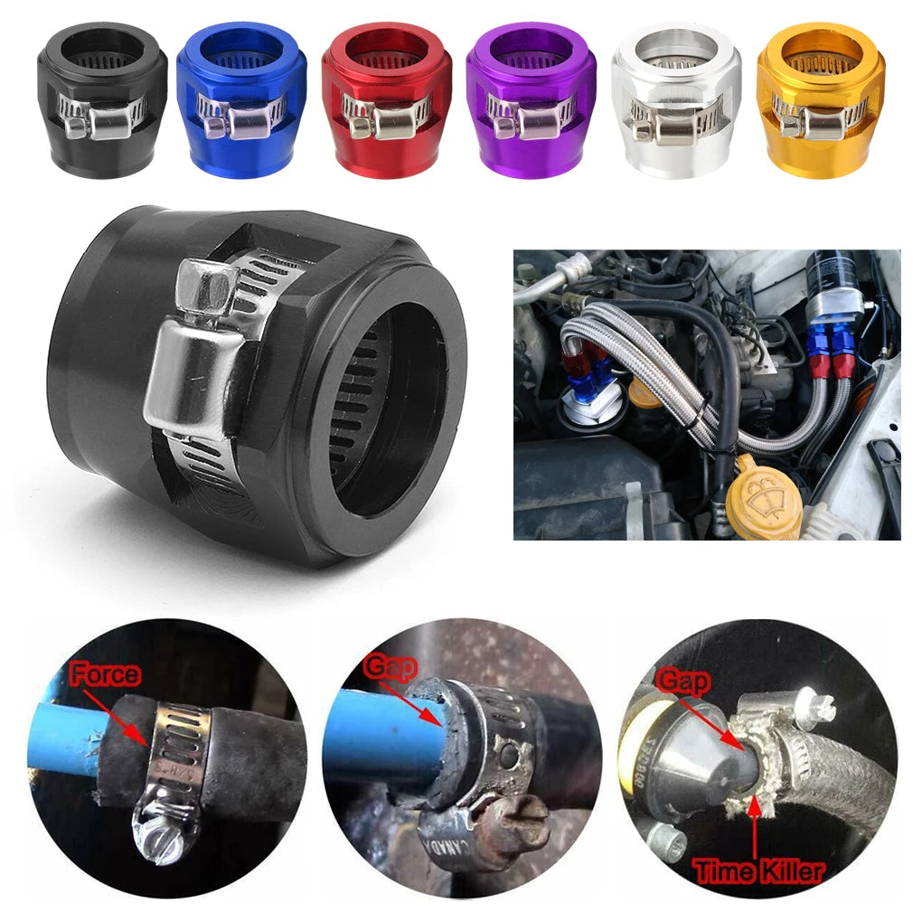 4pc an4 an6 an8 an10 an12 braçadeira de acabamento de mangueira de carro radiador modificado clipe de tubo de combustível fivela universal braçadeiras de mangueira finalizador de extremidade de óleo