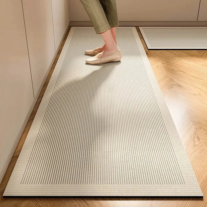 Nueva alfombra de cocina de diatomita suave de estilo japonés, 1 pieza, súper antideslizante, súper absorbente y fácil de manejar.