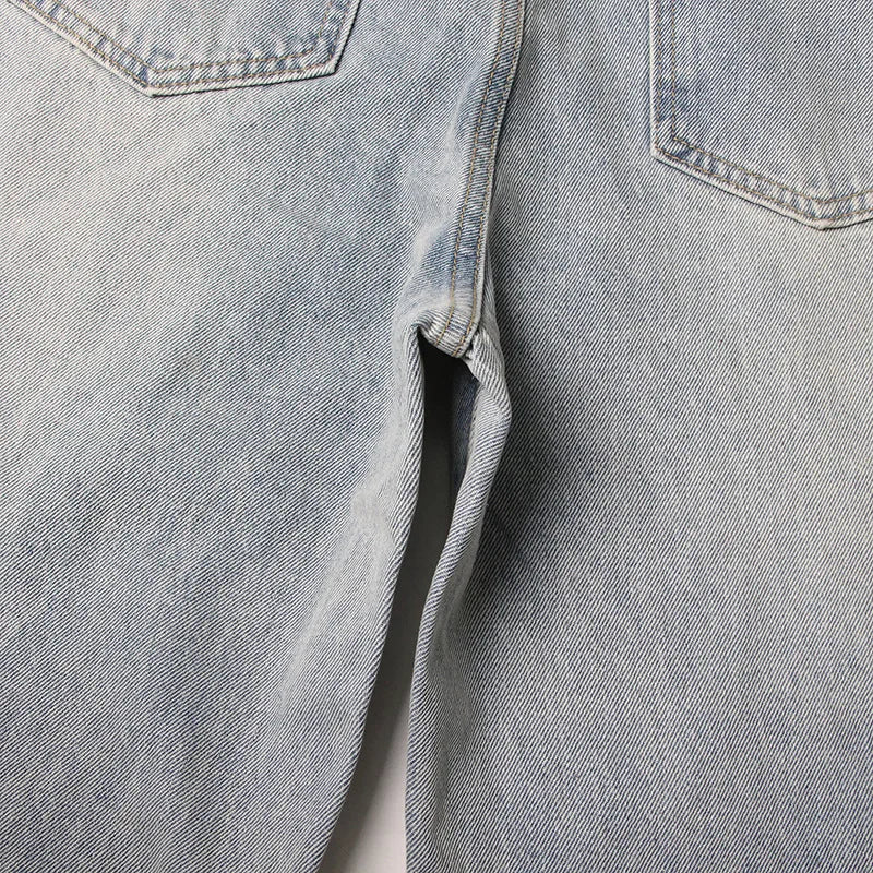 BKQU - Pantalones vaqueros rectos y holgados para mujer, cintura alta, pierna ancha, con diamantes de imitación, largos, moda urbana 2021, pantalones brillantes con diamantes