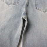 BKQU - Pantalones vaqueros rectos y holgados para mujer, cintura alta, pierna ancha, con diamantes de imitación, largos, moda urbana 2021, pantalones brillantes con diamantes