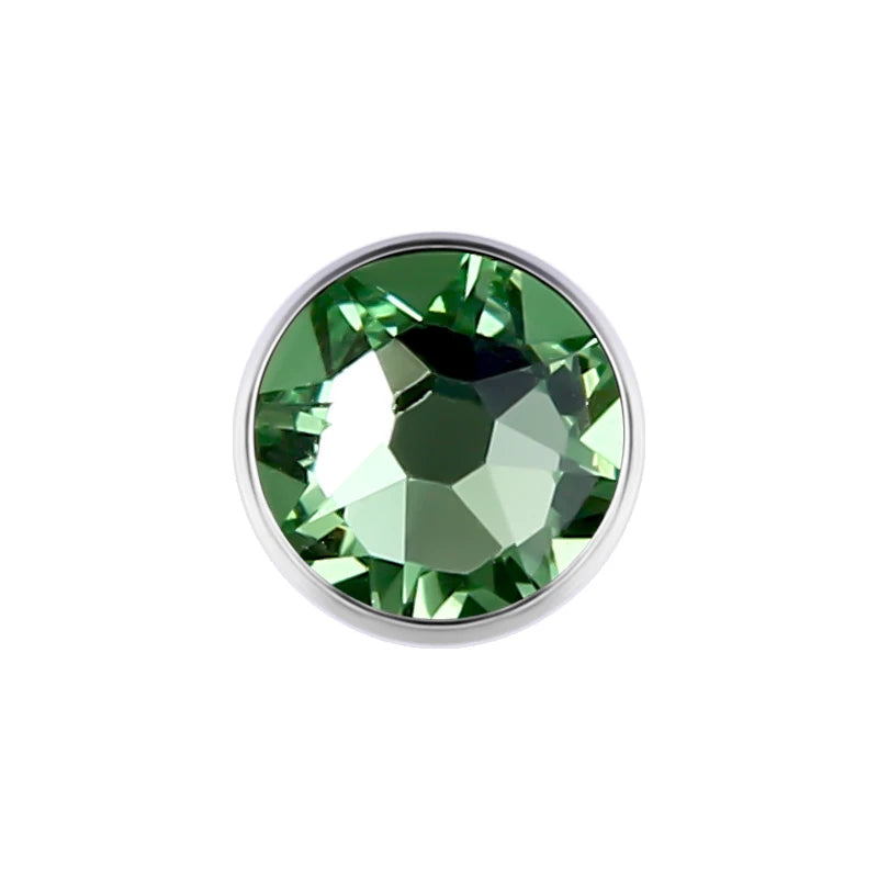 Piercing microdermal Medusa de titanio con cristal dérmico, superficie superior, 1,6 mm, 14 g, 3, 4, 5 y 7 mm, color de joya a elegir, 1 unidad