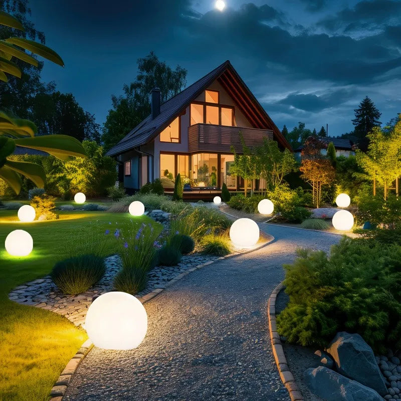 RGB Waterproof LED Garden Ball Light Solar Lighting USB Charge Deco Lamp Remote Control 16 Colors for Party Wedding Street Yard