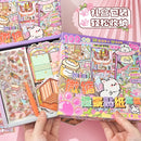 50 in 1 landscape stickers miniature scene collection 3d three-dimensional girls children's educational toys