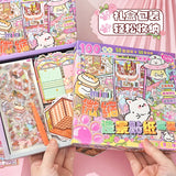 50 in 1 landscape stickers miniature scene collection 3d three-dimensional girls children's educational toys