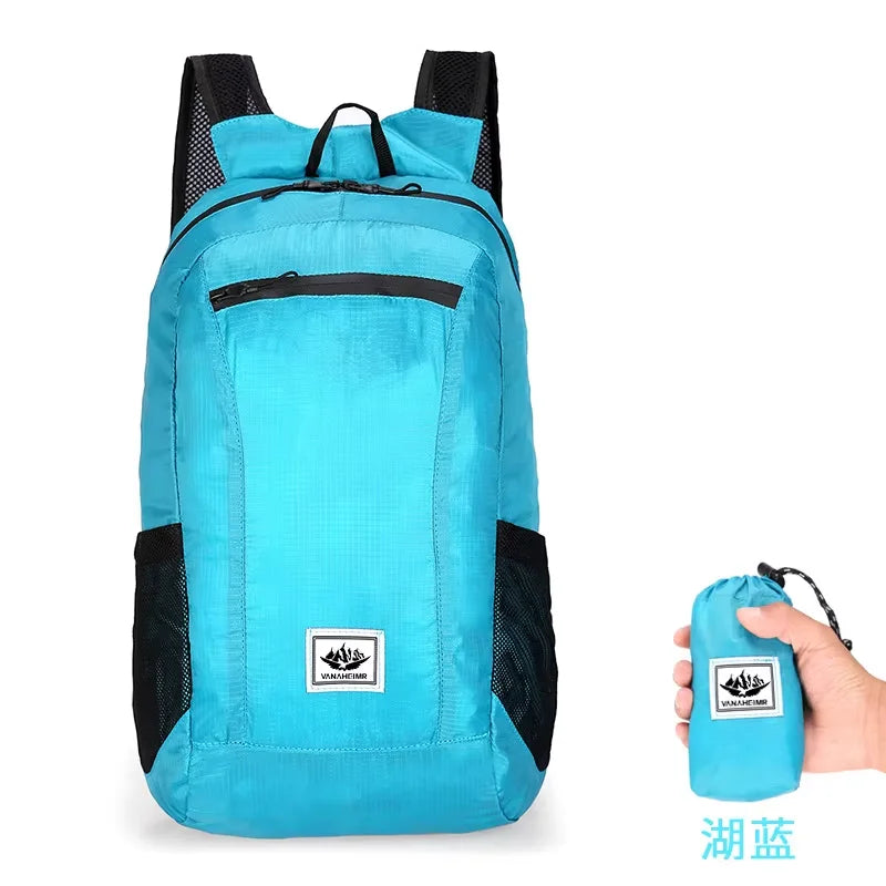 20L Portable Foldable Backpack Folding Mountaineering Bag Ultralight Outdoor Climbing Cycling Travel Knapsack Hiking Daypack